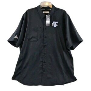 Tennessee State University Tigers Shirt NCAA Adidas Mens Size XL Black Button Up